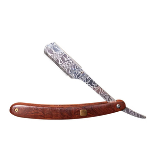 Rasoir de barbier professionnel à manche en bois, avec lames remplaçables pour hommes - Product Image 1