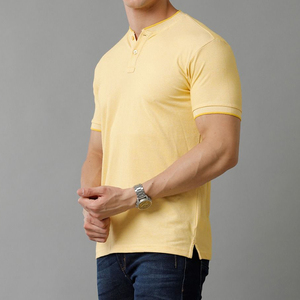 เสื้อยืดแขนสั้นทรงเข้ารูปสำหรับผู้ชาย ผลิตจากผ้าขนแกะเมอริโน 100% คอเฮนลีย์ ติดกระดุม ระบายอากาศได้ดี แห้งเร็ว เหมาะสำหรับปั่นจักรยานและวิ่ง - Product Image 2
