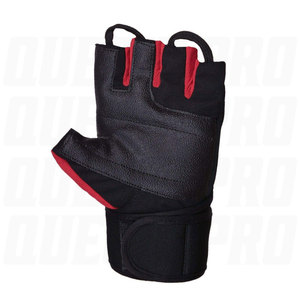 Guantes de Gimnasio de Cuero Vacuno de Primera Calidad, Medios Dedos, con Soporte para Muñeca, Guantes Personalizados para Levantamiento de Pesas, Transpirables, para Entrenamiento Físico - Product Image 4