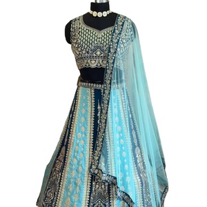 Lehenga Choli de Diseñador Más Vendido, en Georgette, Seda, Modal y Viscosa, Siluetas Únicas para Bodas de Verano a la Moda - Product Image 1