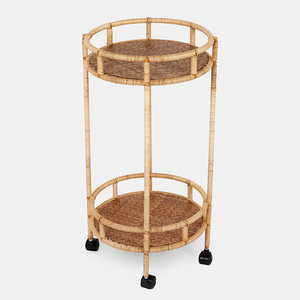 Rattan barcart for serving drinks modern food trolley sustainable bar carts superior quality - Product Image 4