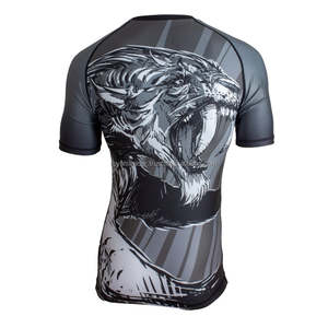 Vêtements de sport MMA personnalisés en gros, respirants, à compression, technique de sublimation, unisexe, manches courtes, polyester/nylon - Product Image 1
