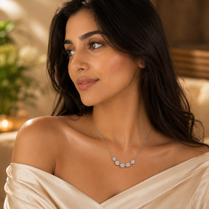 Classic Pear Cut Diamond <b>Necklace</b> 925 Sterling <b>Silver</b> Bridal Moissanite Jewelry for Anniversary <b>Necklace</b> - Product Image 5