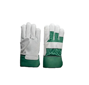 Guantes de Trabajo de Cuero Resistentes Holy Signs International, Verdes y Blancos, Lisos, 11 oz, Impermeables, Resistentes a la Abrasión, Antideslizantes, para Uso General - Product Image 1