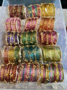 2026 Ensembles de bracelets colorés en verre style Cachemire, style indien pakistanais punjabi, bijoux en gros pour femmes, ensembles de bracelets tendance à vendre - Product Image 3