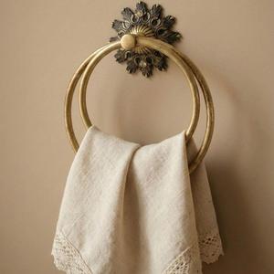 <b>Hand</b> Design Quality <b>Towel</b> <b>Holder</b> for <b>Bathroom</b> Elegant Stylish Luxury High End <b>Towel</b> <b>Holder</b> Rack Brass Aluminum Stylish Organizer - Product Image 6