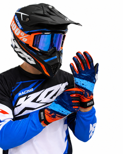 ถุงมือมอเตอร์ครอสแบบเต็มนิ้วสั่งทำพิเศษ ถุงมือขี่มอเตอร์ไซค์ MTB BMX สำหรับแข่ง ระบายอากาศได้ดี กันลื่น ผู้ผลิต OEM ODM - Product Image 4