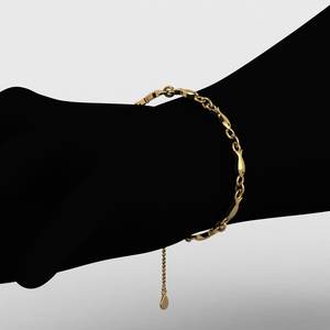 Bracelet à maillons délicats en argent massif 925 plaqué or 18 carats, motif poisson, perles, bijoux fins, cadeau de mariage pour femme, best-seller - Product Image 2