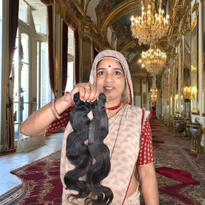 Fournisseur de cheveux vierges en gros à bas prix, échantillon gratuit, mèches de cheveux humains indiens, Bodywave, super double trame, cheveux vierges bruts, extensions de cheveux - Product Image 2