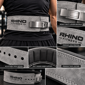 Ceinture de musculation en néoprène Rhino Fitness, soutien lombaire enveloppant, protection durable et professionnelle pour adultes. - Product Image 6
