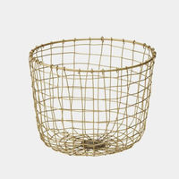 Nouveauté : Panier de rangement multifonctionnel moderne Azora Industries M-494 en fil de fer blanc, écologique, pour fruits et légumes, avec poignée