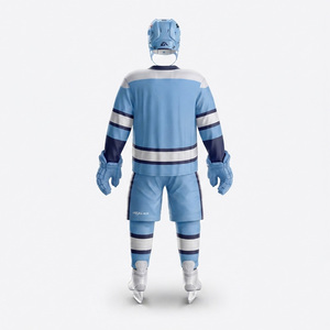 Ensemble uniforme de hockey sur glace haut de gamme pour homme – Maillot sublimé à col en V et pantalon, manches longues, évacuation de l'humidité, toutes saisons, vêtements de sport pour adulte - Product Image 4