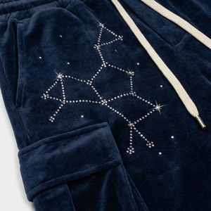 Shorts Cargo Unisex de Terciopelo con Estrella de Diamantes de Imitación, Ropa Urbana de Lujo, Moda de Verano, Secado Rápido, Ecológicos, Maluza Industries - Product Image 4