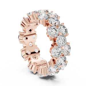 Anillo de Eternidad de Plata de Ley 925 con Moissanita, Banda de Circonita Redonda Brillante, Chapado en Rodio, Joyería de Compromiso y Boda - Product Image 4