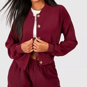 Street wear Trend Outerwear <b>Suede</b> <b>Jacket</b> <b>Women</b> Zipper Coat Plain Suit Loose Vintage Faux <b>Suede</b> <b>Jackets</b> Blank Bomber Coats - Product Image 5