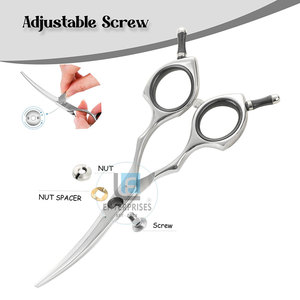 Factory Made Stainless Steel Curved Pet Grooming <b>Scissors</b> High Quality Simple Design Eco-Friendly - Product Image 3