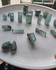 พลอยธรรมชาติสีน้ำเงินคารูร์ อะความารีน ขัดเงา ปรับแต่งได้ สำหรับการทำสมาธิ บำบัดจักระ พลังงานบวก BAITHU GEMS MINERALS - Product Image 1