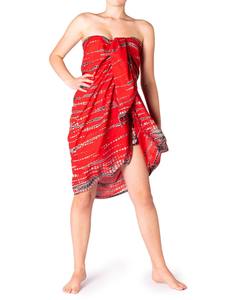 Wholesale Boho Animal Print Cotton Beachwear Summer Beach <b>Bikini</b> Cover-up Wrap <b>Sarong</b> Towel Ruffled Neckline Tassels Mandala 1 - Product Image 3