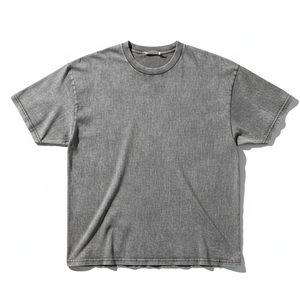 T-shirt Oversize Personnalisé avec Impression en Relief, Marque Streetwear, Coton Lourd de Haute Qualité, Coupe Boxy, Logo Brodé, Vente en Gros - Product Image 1