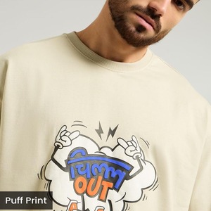 Camisetas de Algodón 100% con Estampado Puff para Hombre, Diseño Personalizado, Manga Corta, Tallas Grandes, Fabricadas en Pakistán, al Mejor Precio - Product Image 1