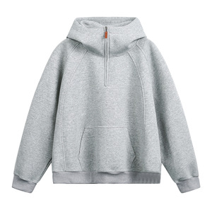 Sweat à capuche unisexe personnalisé brodé en molleton de coton, coupe oversize, avec poche kangourou et poignets côtelés, style streetwear décontracté - Product Image 4