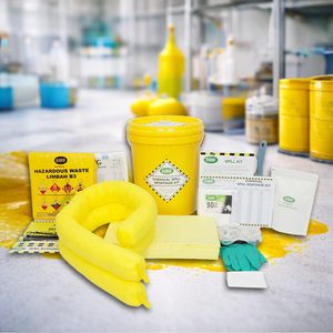 Kit de déversement de produits chimiques de laboratoire de 20 L dans un conteneur transparent résistant aux intempéries pour l'industrie des laboratoires - Product Image 1