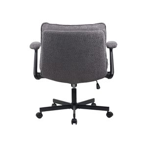 Sedia da Ufficio con Gambe Incrociate e Ruote, Sedia da Scrivania Imbottita con Braccioli Ribaltabili e Seduta Larga per Uso Domestico - Product Image 6