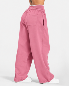OEM <b>Women's</b> Contrastline Full Zip Tracksuit Two Piece Casual Outfit Relaxed <b>Jacket</b> And Wide Leg Pants Matching Apparel Set - Product Image 6