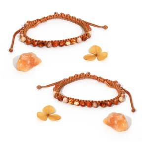 Pulsera de Macramé Gardenia de Moda, Hecha a Mano, con Cuentas Coloridas Marrones, Cordón Ajustable, Joyería Boho de Alta Calidad, Unisex, Regalo Diario - Product Image 4