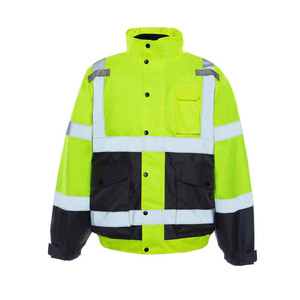 High Visibility Security Jackets Safety Rain Jackets Softshell <b>Waterproof</b> Security Jackets High Visibility <b>Work</b> Wear Jackets - Product Image 2