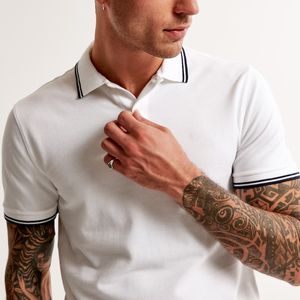 Comfortable Men's for <b>Shirt</b> Canvas Short Sleeve Casual Fashion Rib Collar Soft Breathable Premium Clothing Bamboo Fiber 180g - Product Image 4
