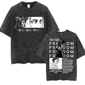 Custom Cotton Streetwear <b>T</b> Shirt Oversized Fit Japanese Fish Graphic <b>Back</b> Print Loose Fit OEM ODM Manufacturer - Product Image 2