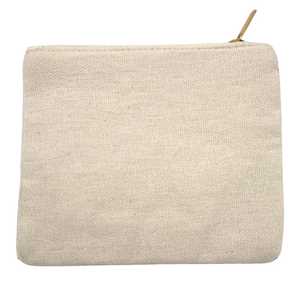 Pochette rectangulaire en toile avec fermeture éclair, thème floral, pour fêtes et voyages, couleur naturelle, accessoire artisanal brodé - Product Image 2