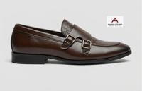 Mocassins pour hommes en cuir véritable à motif crocodile avec boucle, chaussures habillées formelles à bout pointu à enfiler pour le bureau et les soirées