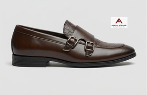Mocasines Genuinos para Hombre con Hebilla con Patrón de Cocodrilo, Zapatos Formales de Vestir con Punta en Pico para Oficina y Fiestas - Product Image 3