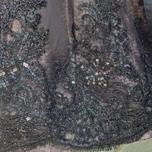 Elegant Black Lace Midi <b>Dress</b> With Ribbon Belt A-Line Sleeveless Party <b>Dress</b> - Product Image 6