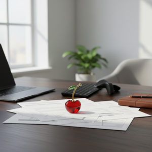 Prensapapeles de Cristal Hecho a Mano con Diseño de Cereza, Arte en Cristal, Decoración para Hogar, Oficina, Coche, Regalo Decorativo - Product Image 5