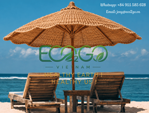 Vietnam Coir Parasol Manufacturer Coconut Fiber Outdoor <b>Umbrella</b> for Resort Hotel Restaurant Custom Size - Product Image 2