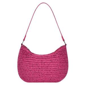 Showcase your refined taste with this striking Natural yarn <b>bag</b> featuring a <b>soft</b> slouchy body and comfortable <b>leather</b> grip - Product Image 4