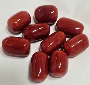 Coral Rojo Natural Italiano, Forma Cabujón, Color Extra Sangre, Alta Calidad de Cristal, Gema Suelta para Joyería - Product Image 3