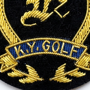 Parche Bordado Personalizado con el Escudo del Club de Golf, Aplique Redondo Cosido, Insignia de Corona Dorada para Uniformes, Chaquetas, Gorras y Prendas - Product Image 5