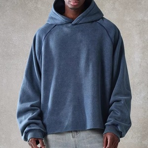 Sudadera con Capucha Azul Claro Extra Grande para Hombre, Corte Holgado, Forro Polar Acogedor, Perfecta para Otoño e Invierno, Uso Casual, Sudadera Personalizada - Product Image 3