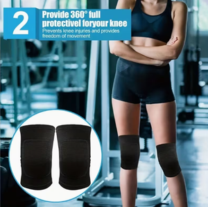 HAWK SPORTS INDUSTRIES Lot de 2 genouillères de danse en mousse épaisse et nylon avec élastique pour l'entraînement de volley-ball - Product Image 4