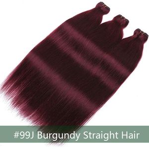 Paquetes de cabello vietnamita recto sedoso doble dibujado de alta calidad Trama de color rojo Cabello humano Precio del fabricante Estilo de onda cruda - Product Image 4