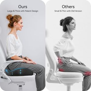 Cuscino in Memory Foam per Sedia da Ufficio, Sollievo dalla Pressione per Sedia da Scrivania, Auto, Sedia a Rotelle, Alleviamento del Dolore all'Anca e al Coccige - Product Image 2