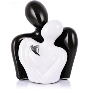 Sculpture de couple minimaliste contemporaine en bois de Sheesham artisanal - Écologique et durable pour l'art et la décoration intérieure - Product Image 3