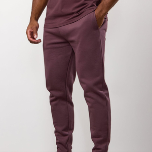 Pantalones Deportivos de Algodón Morado para Hombre, Cintura Elástica, Bolsillos Laterales, Ropa Casual de Otoño, Calidad Premium - Product Image 1