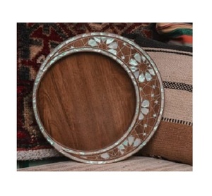 ถาดไม้สไตล์อาหรับฝังมุกอย่างหรูหราสำหรับเสิร์ฟอาหารอย่างสง่างาม - Product Image 6