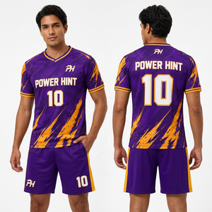 Conjunto de Camiseta de Fútbol Personalizada por Sublimación para Hombre, Diseño Personalizado, Uniforme de Fútbol Transpirable de Poliéster, Kits de Entrenamiento con Número de Equipo - Product Image 1