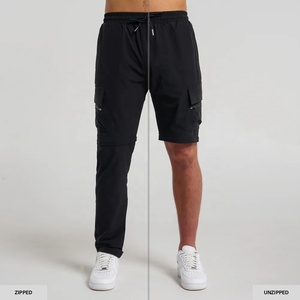 Ropa deportiva informal para hombre, pantalones ajustados para correr, pantalones Cargo con cremallera, pantalones de estilo de trabajo de verano, patrón recto, Material de tela, Primavera - Product Image 4